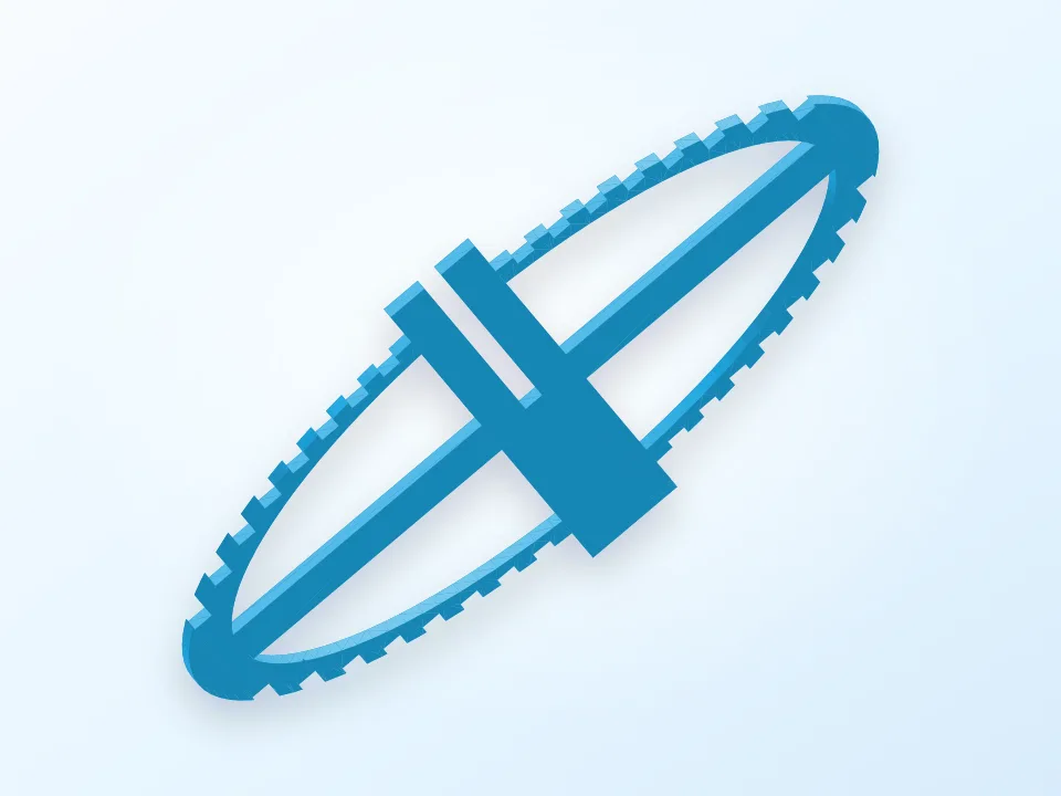 Variometer coil former 3D model preview