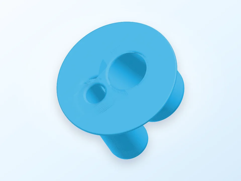 Homebrew blowoff cap insert 3D model preview