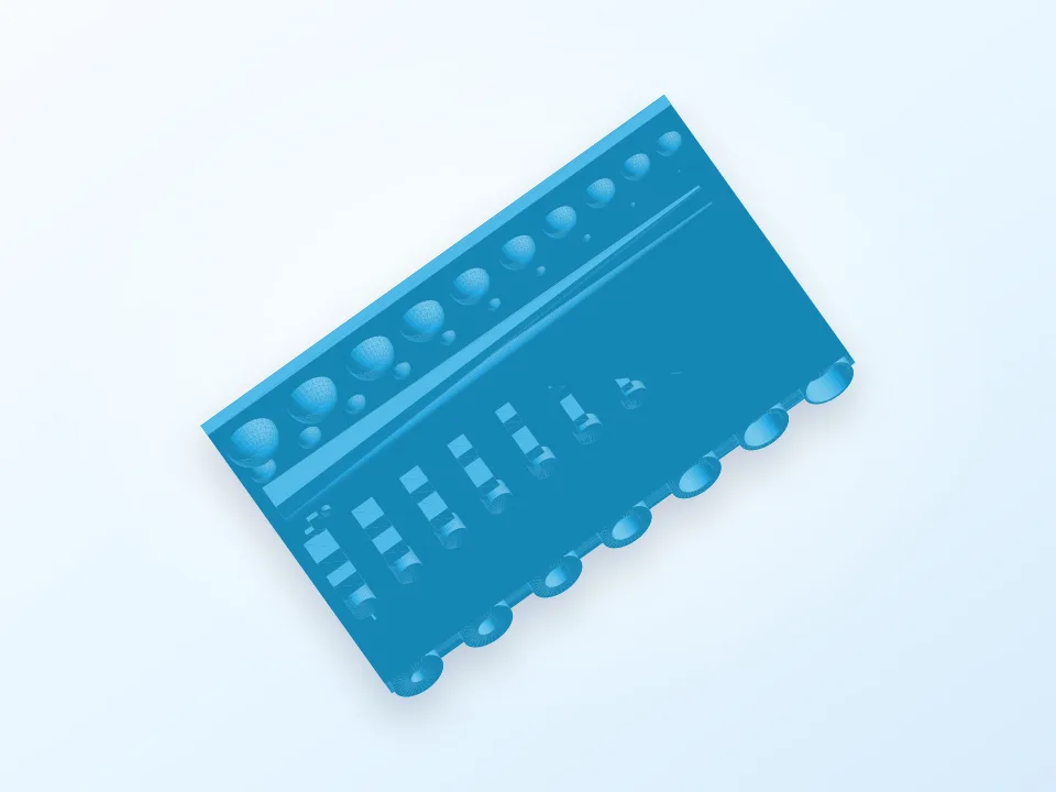 Resolution test 3D model preview