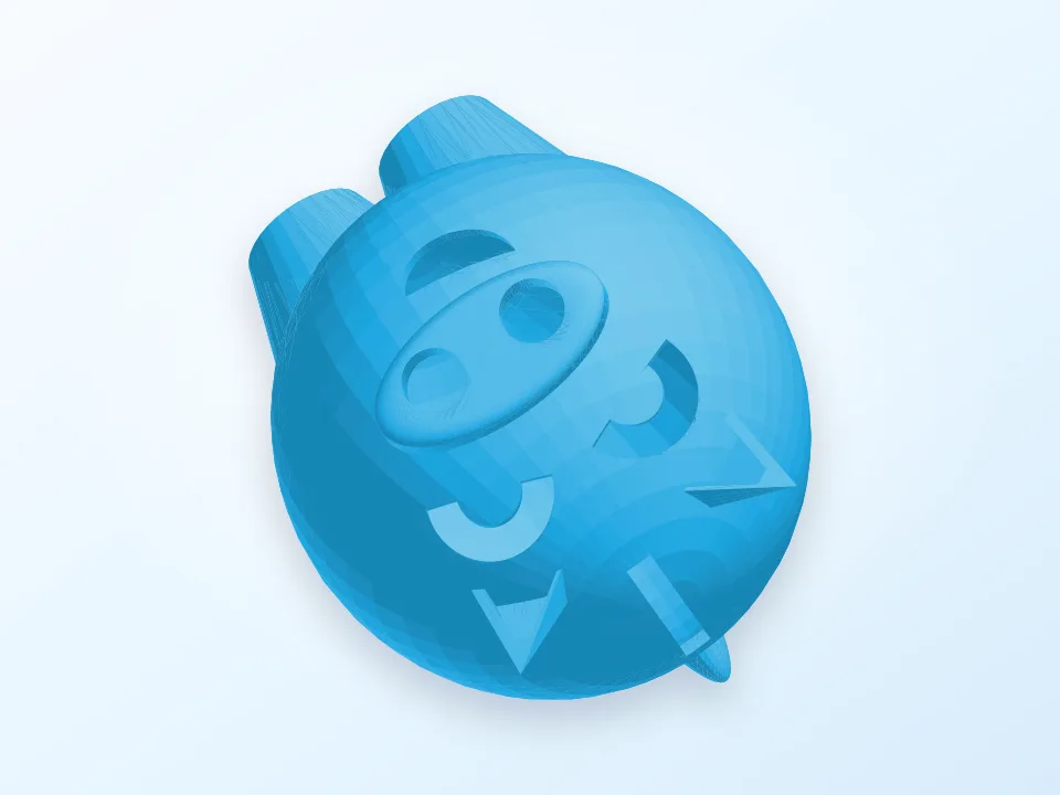 豬造型撲滿 3D model preview