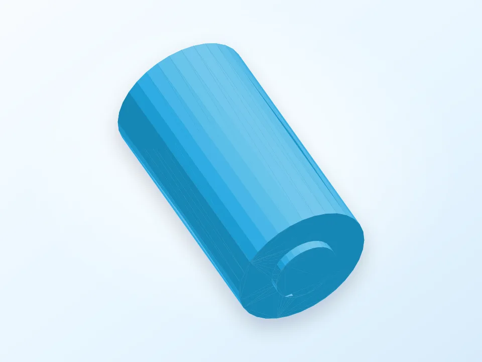 D Cell Battery 3D model preview