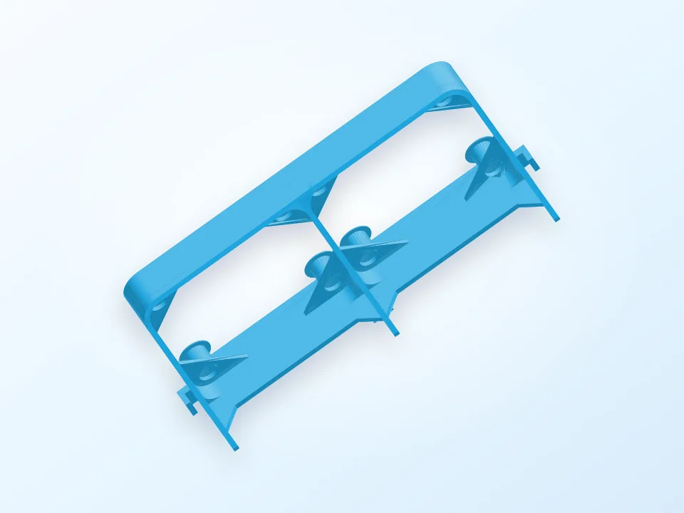Replicator Dual Fan Mount 3D model preview