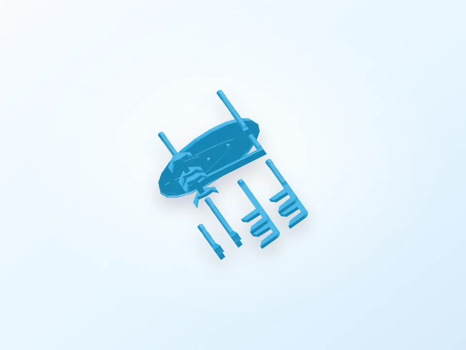 Soporte Naves Eaglemoss 3D model preview