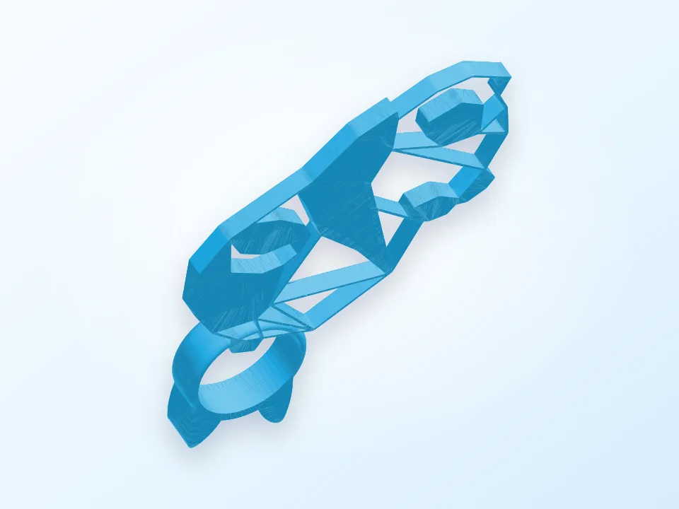 Panda Keychain 3D model preview