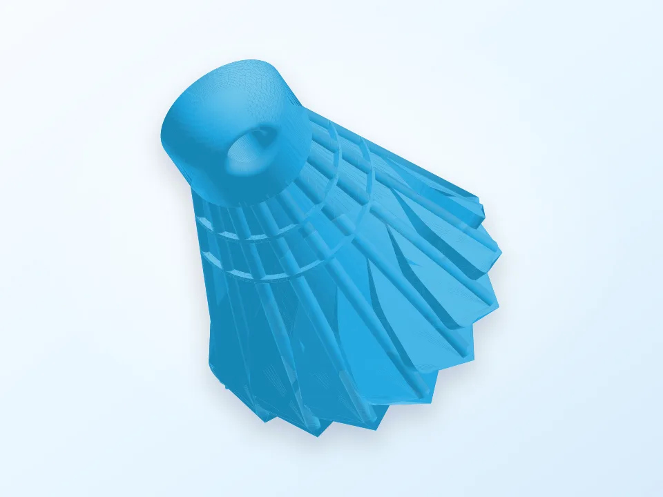 shuttlecock bottle opener 3D model preview