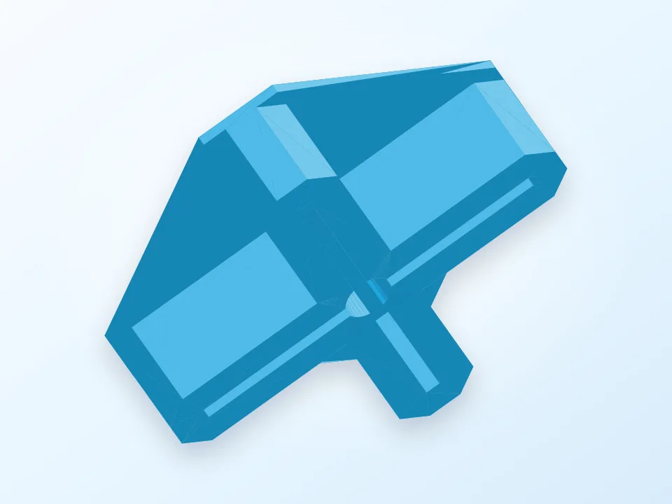 Shelving feet 3D model preview