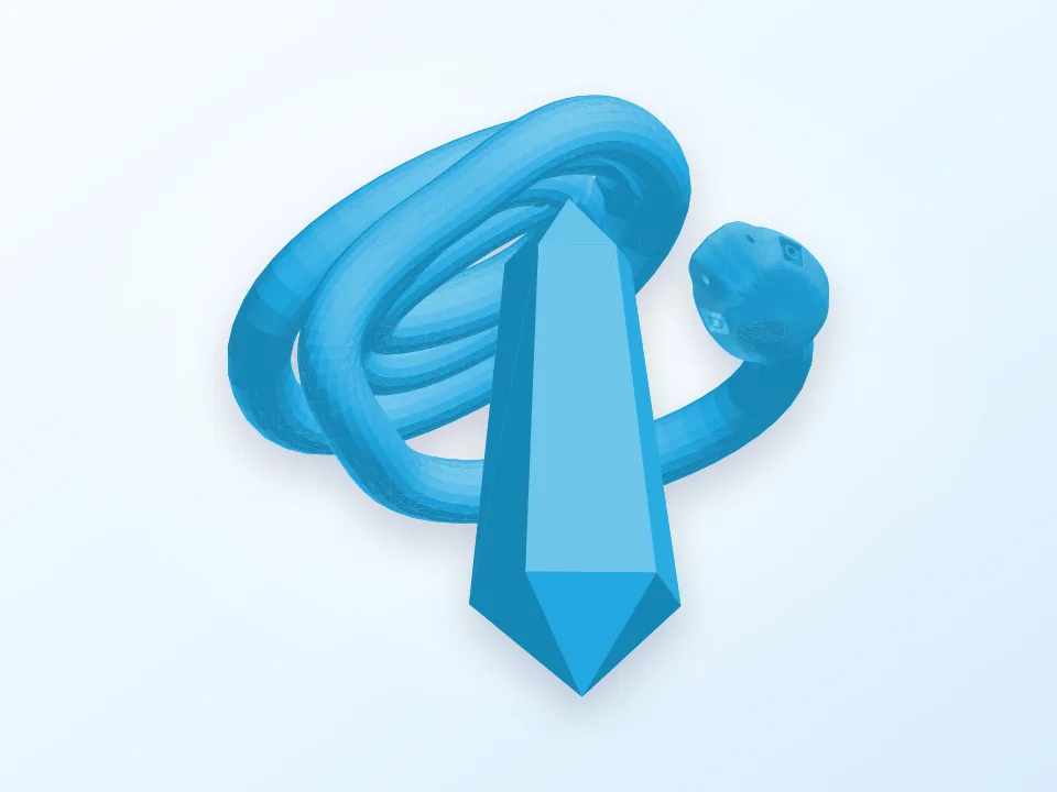 Crystal Snake 3D model preview