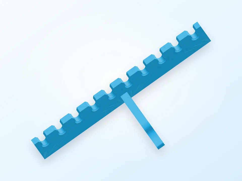Small File Pegboard Holding Rack 3D model preview