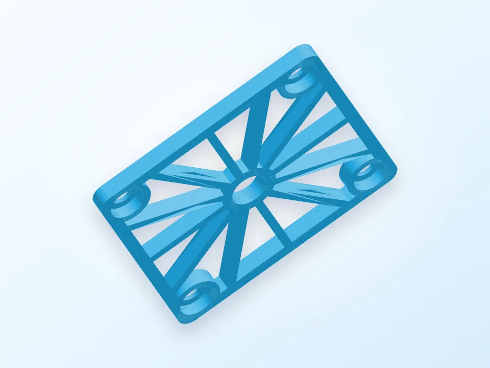 Monoprice Select Mini v2 fan cover (30mm) Version 3 3D model preview