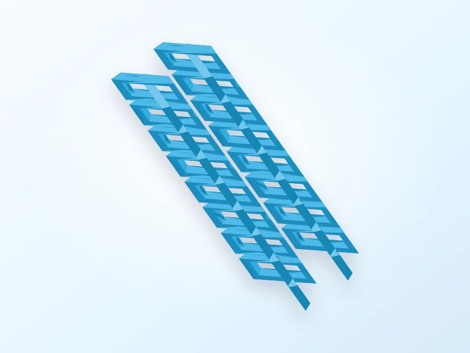 3D Printed chain (Test 1) 3D model preview