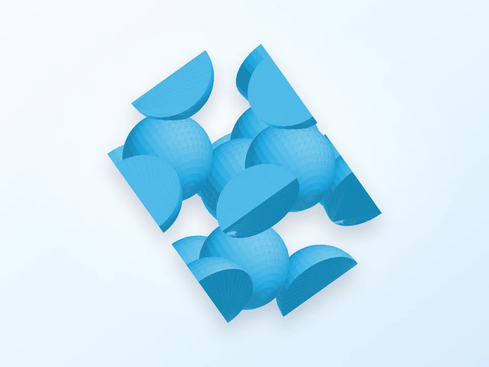 Diamond lattice (a.k.a. crystal structure of ice Ic) 3D model preview