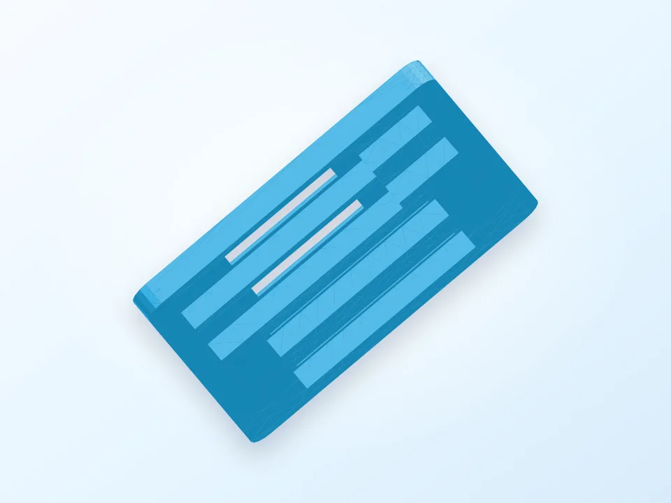 YubiKey & Storage Card Holder 3D model preview