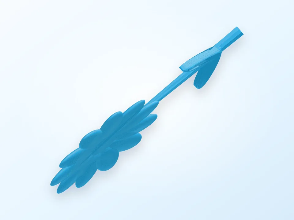 Parametric Flower v2 auto-random OPENSCAD 3D model preview