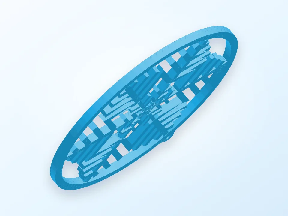 Gyroscopic Snowflake 3D model preview