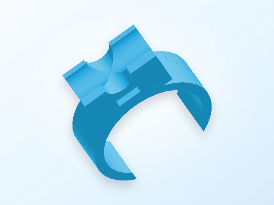 Clip Reggicavi 3D model preview