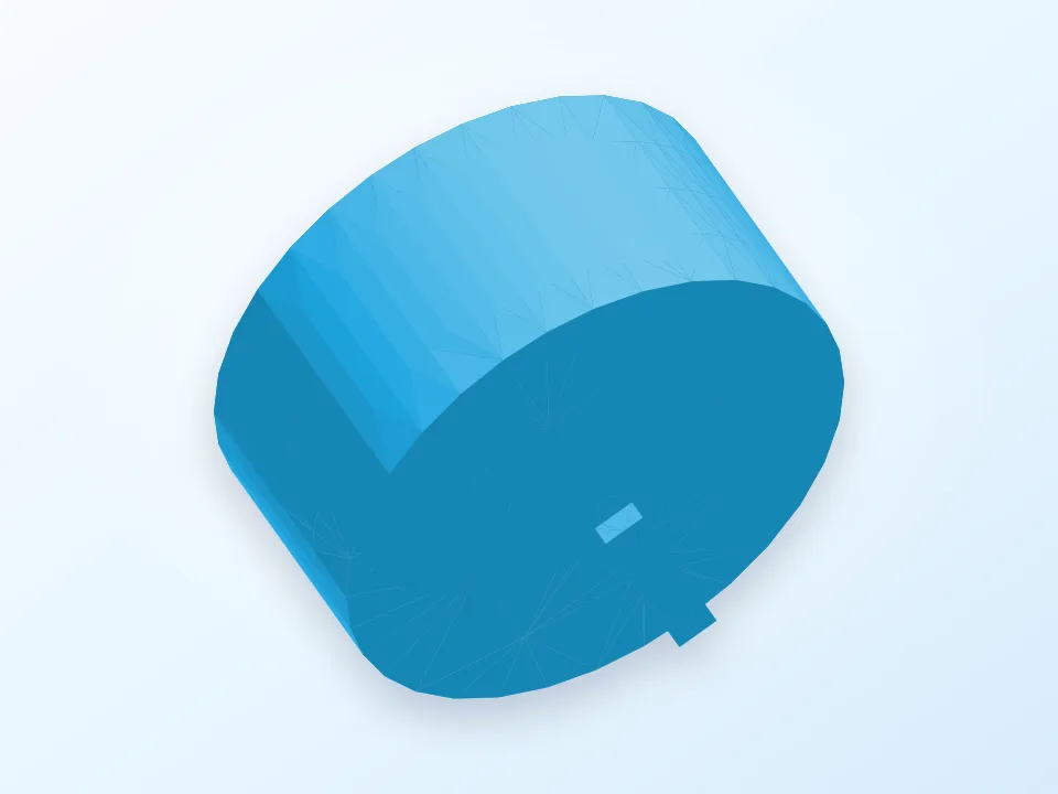 Potentiometer knob - 25mm 3D model preview