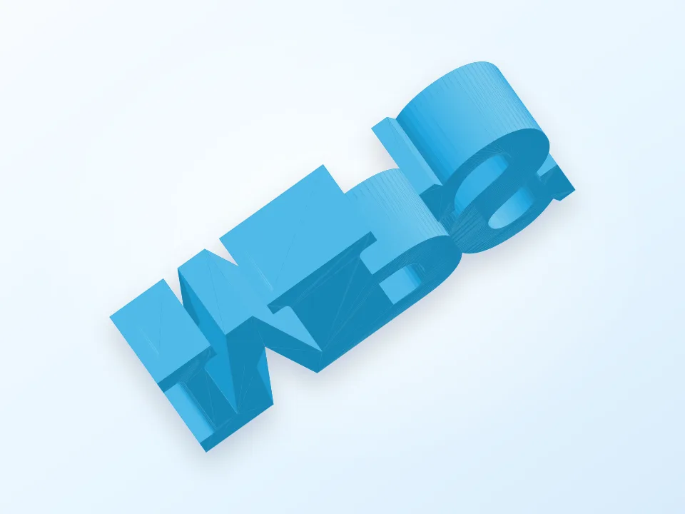 3 Letters in a Row 3D model preview