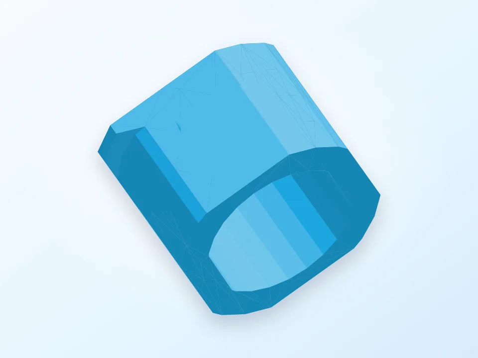 Simple Rounded edge chunky Container 3D model preview
