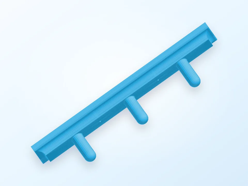 Classic clothes hook 3D model preview