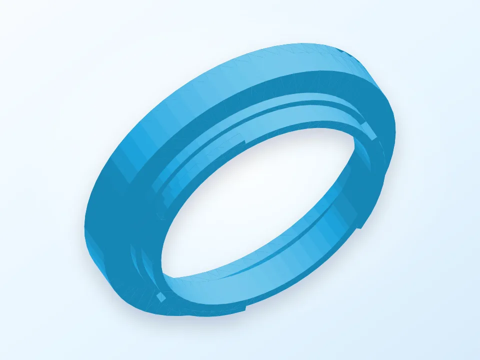 Clean Canon EF mount ring 3D model preview