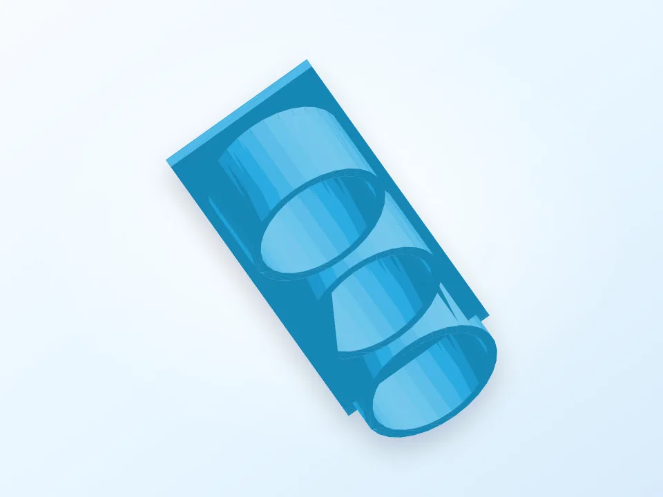 simple 3 bottle holder for essential oil 3D model preview