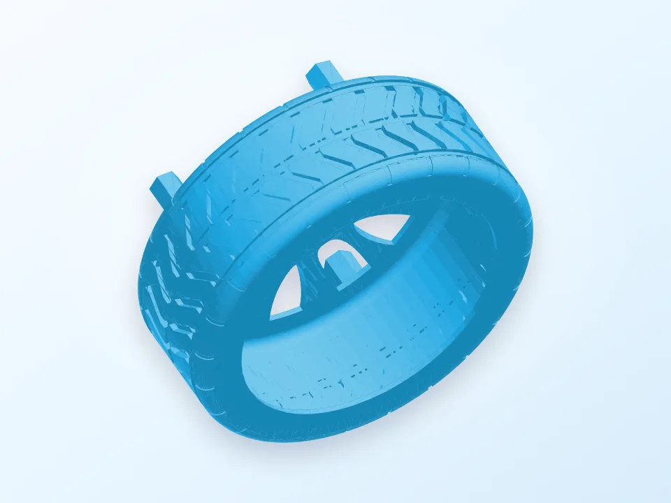 Tire Flower pot 3D model preview
