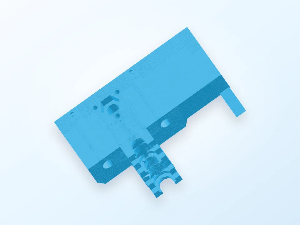 Support z-axis with reverse lanes 3D model preview