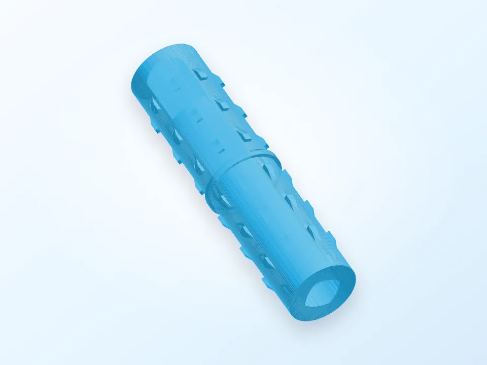 1cm pvc simple connector 3D model preview