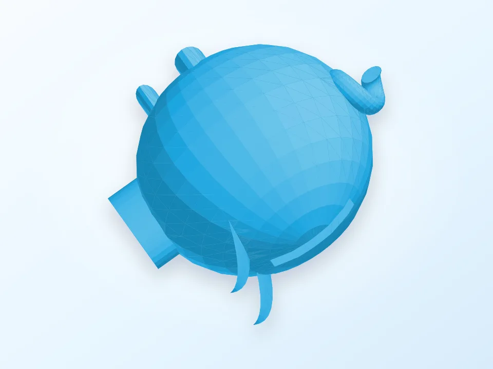 piggy bank model 3D model preview