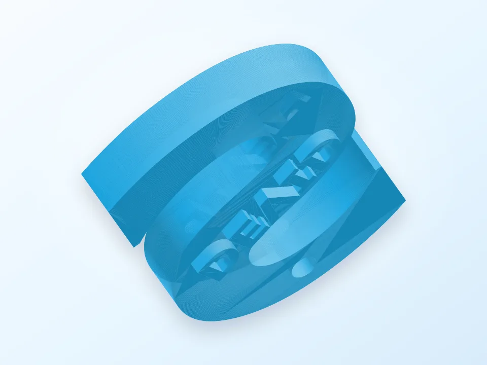 Portachiavi S con DEVID - Keychain S with DEVID 3D model preview
