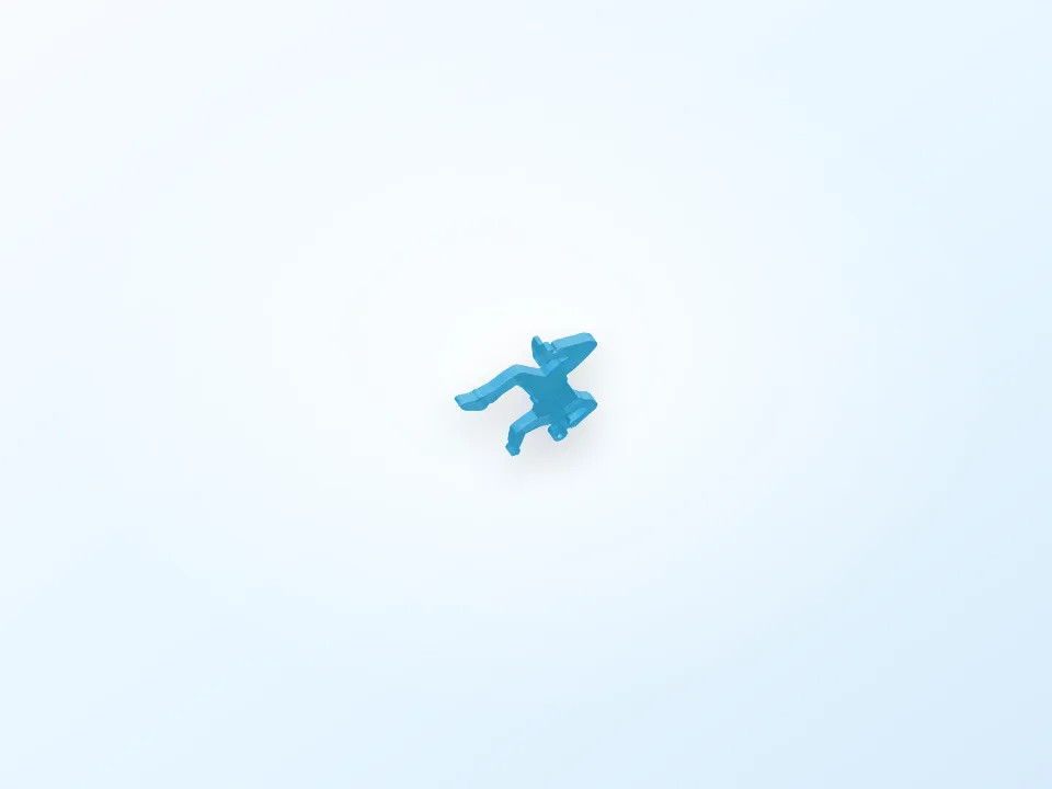 Drunkman Keychain 3D model preview