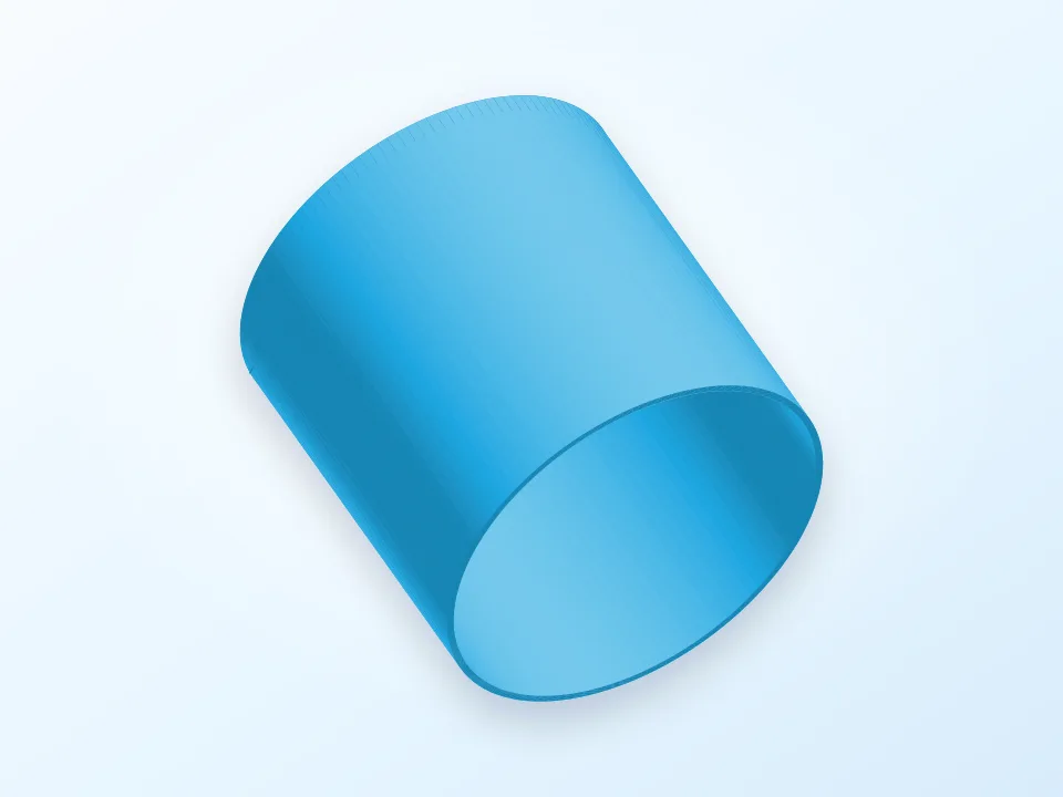 Parametric Simple Cup or Vase 3D model preview