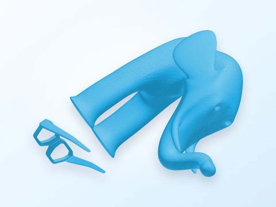 Hipster Elephant 3D model preview