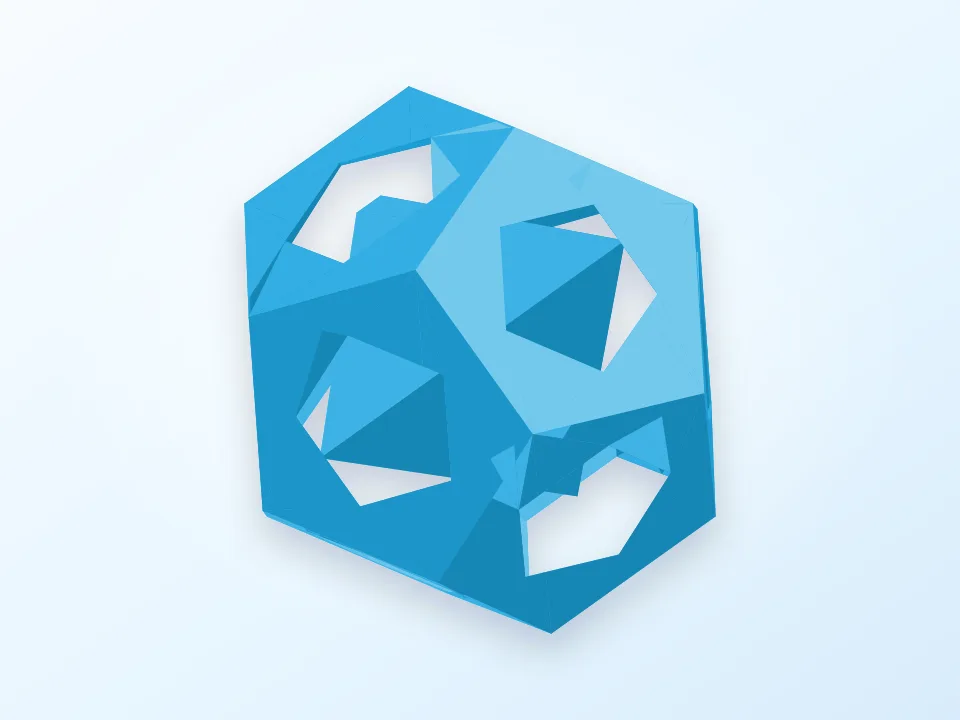 A small cage of the methane hydrate 3D model preview