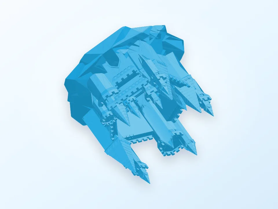 Grand Castle Planter/Pot 3D model preview