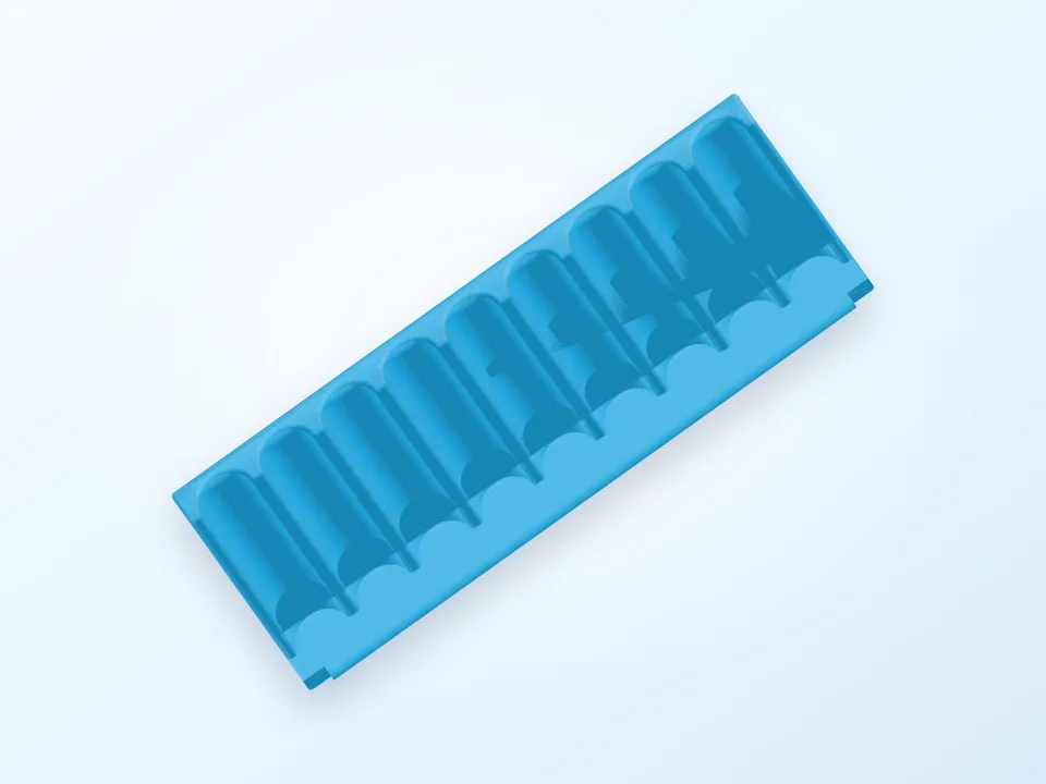 End Mill Cutter Storage Tray 3D model preview