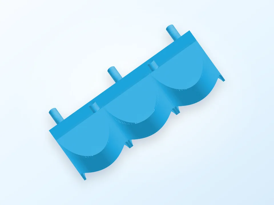 60ml paint bottle holder for pegboard 3D model preview
