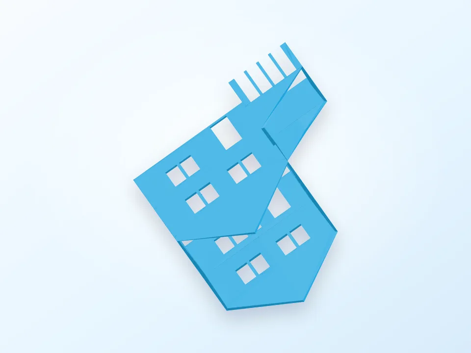 Simple house for model railways (H0) 3D model preview