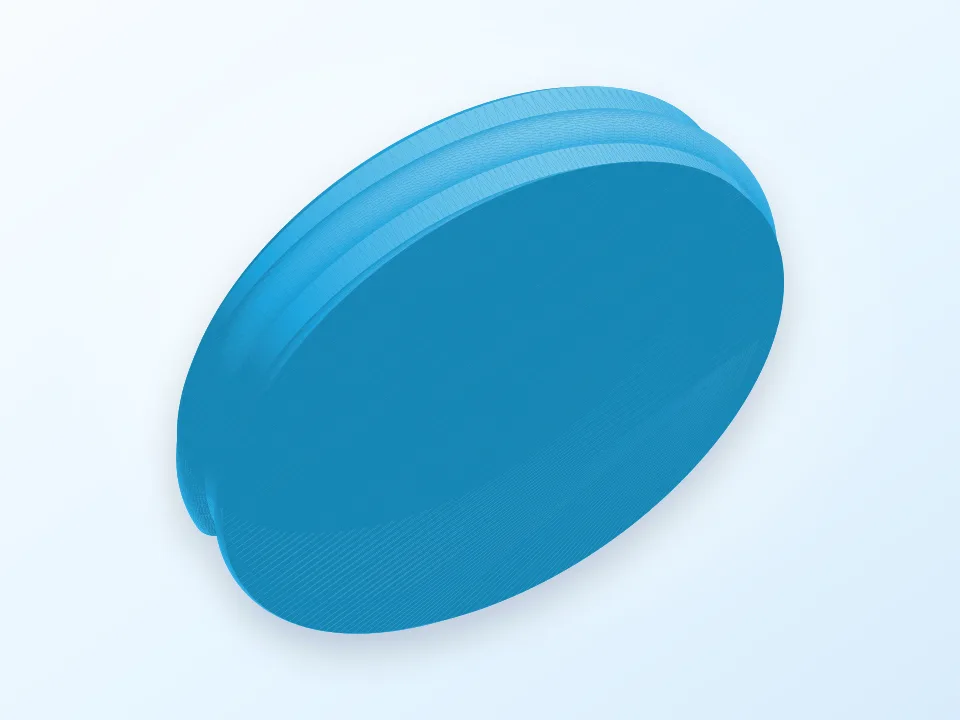 Generated 3D preview of a screw-cap lid for a small-parts container.