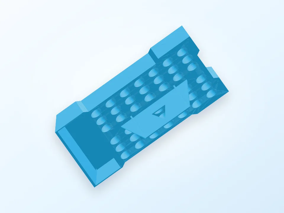 Stackable box tray for nozzles 3D model preview