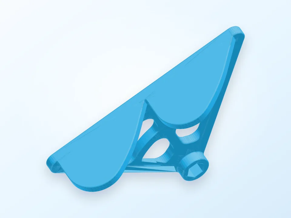 3D render of a universal filament spool holder