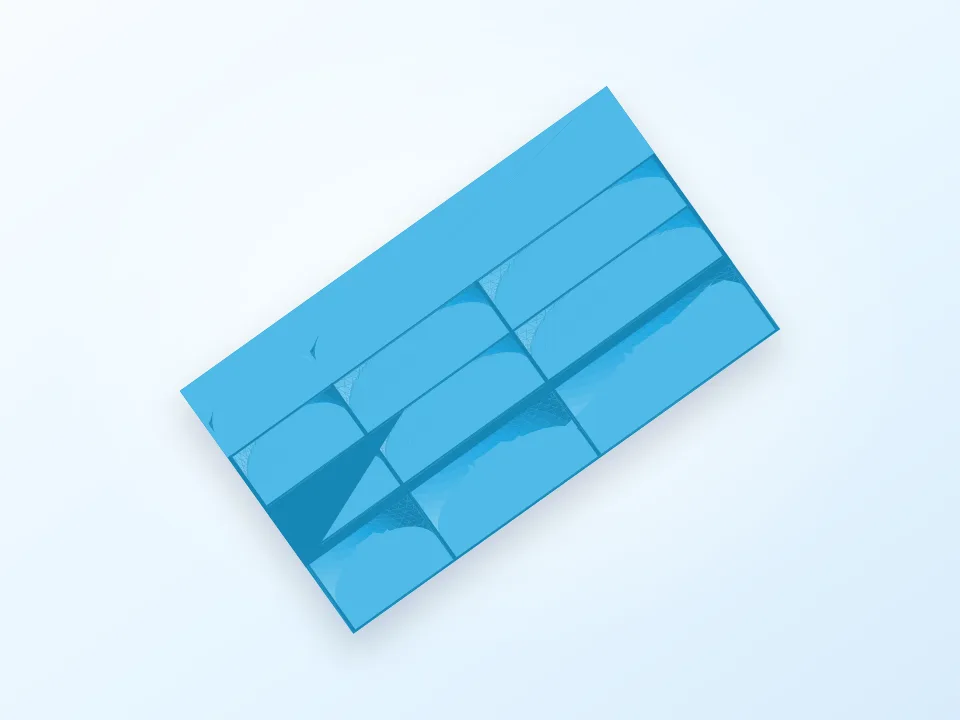 Generic Tray Creator Script (with rounded bin floors) 3D model preview
