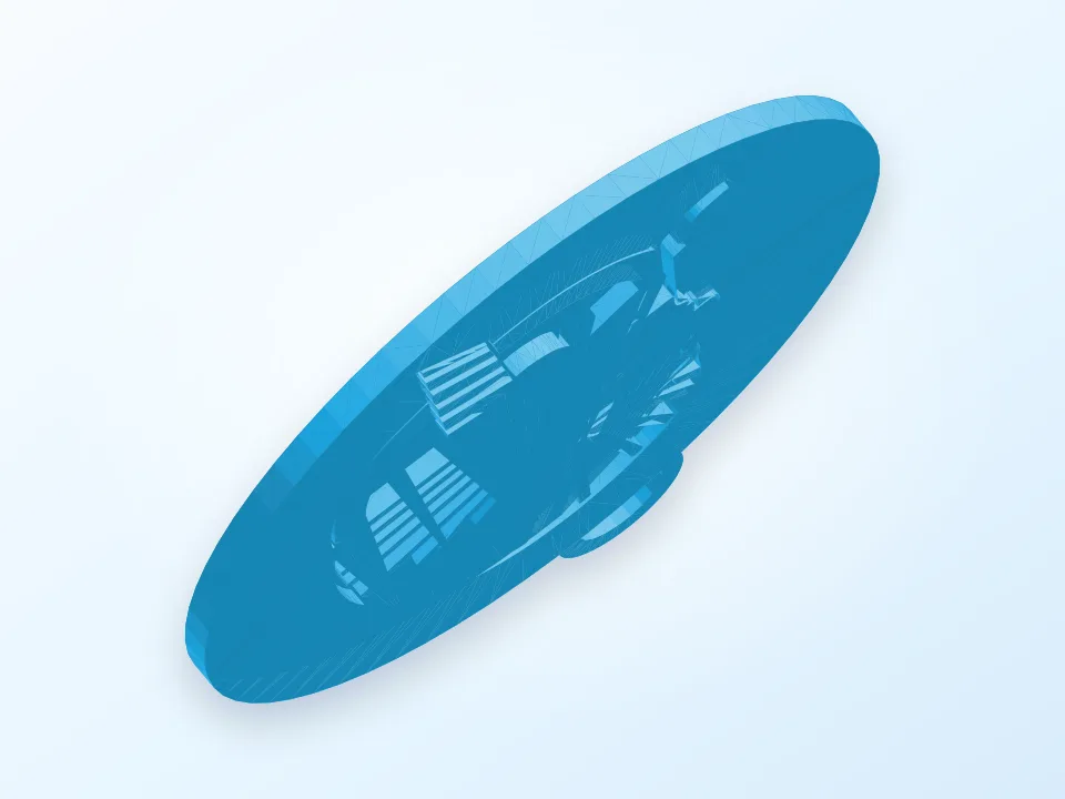 Pharao Key ring 3D model preview