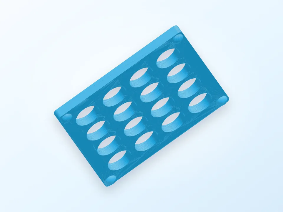 4x4 board for 25mm marble stacking games 3D model preview