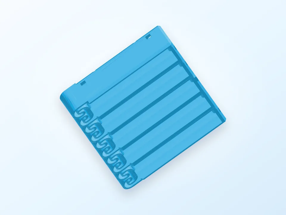 Flexing battery holders with integrated spring 3D model preview