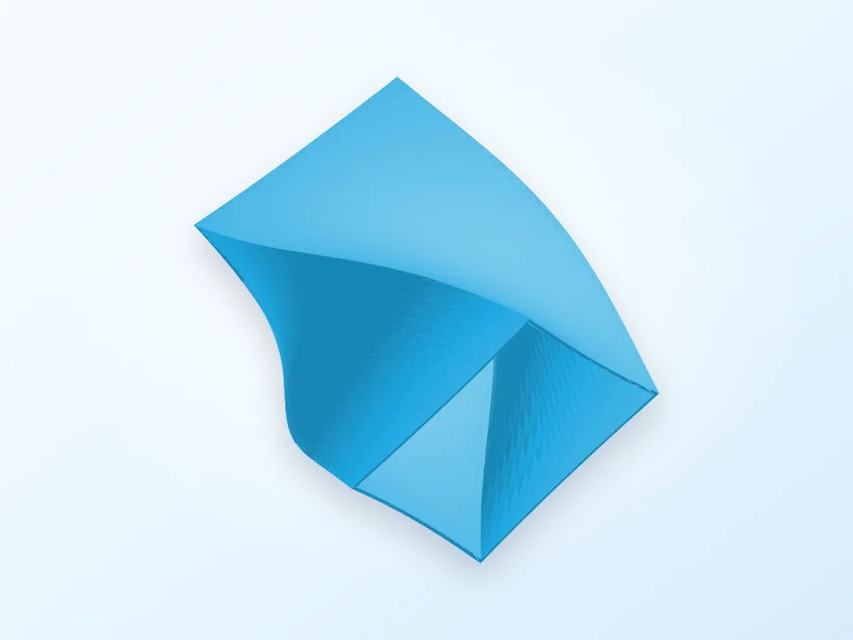 Twisty Square Pencil Holder 3D model preview