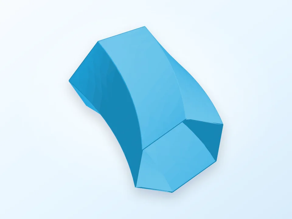 Hexagonal Pencil Cup with B-spline curve 3D model preview