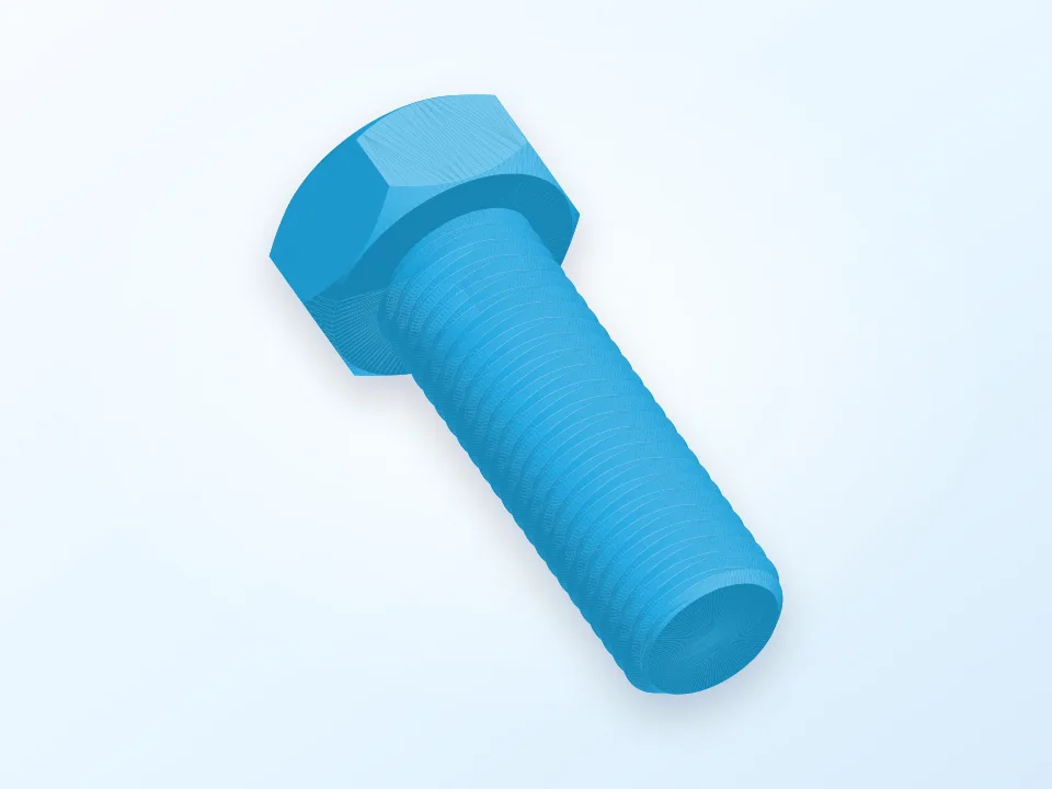 M24 Bolt with Left and Right hand threads 3D model preview