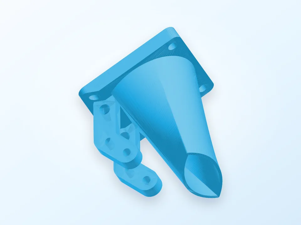 Adjustable fan duct 3D model preview