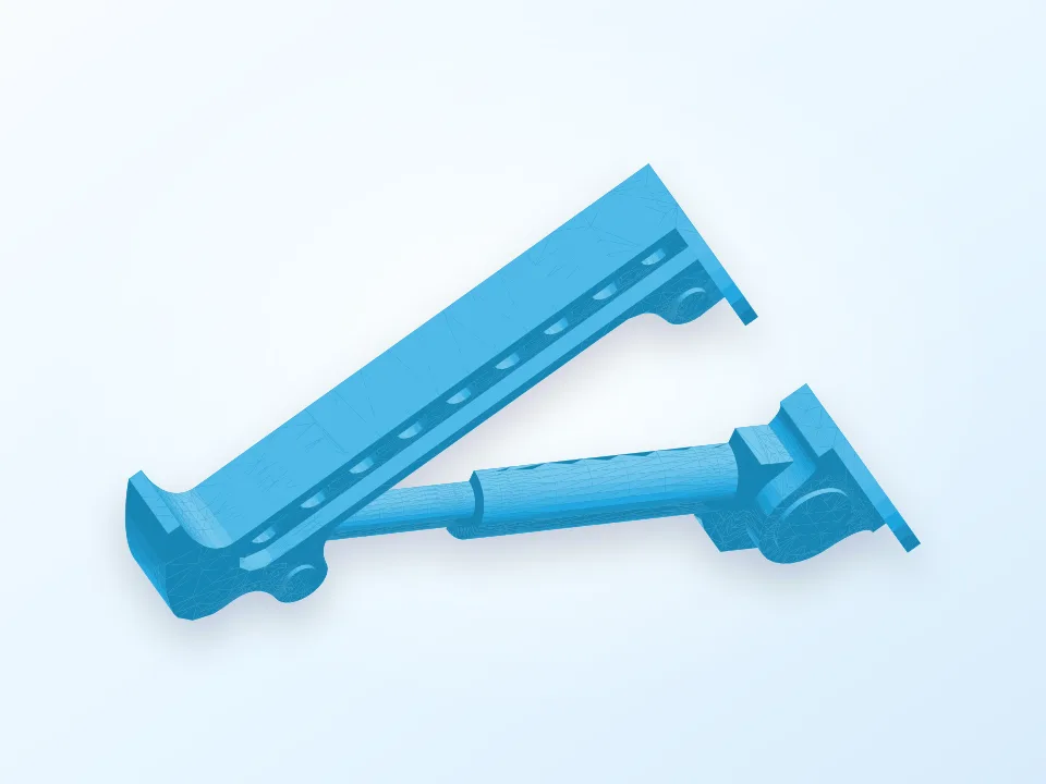 Snowboard wall hook 1 3D model preview